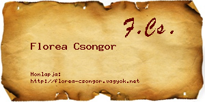 Florea Csongor névjegykártya